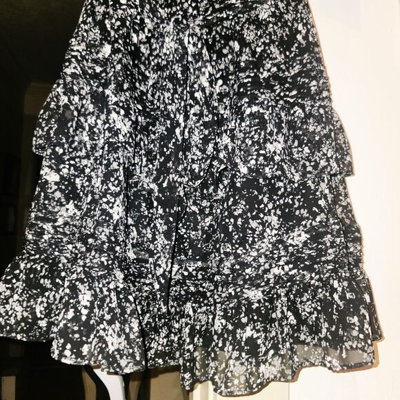 SIMPLY VERA Vera Wang NWT Dress Ruffled Tiered Chiffon Lined Fairy Sz Large Blk - Picture 10 of 16